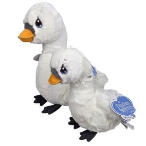 PRECIOUS MOMENTS “GRACIE SWAN” PLUSH SET – 12" & 10" – NWT – 2016 AURORA WORLD